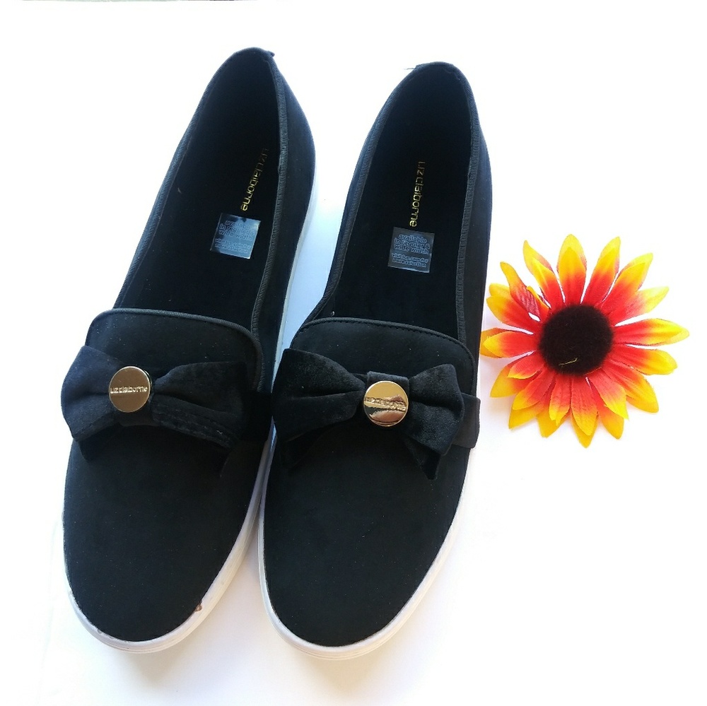 🆕 LIZ CLAIRBORN LOAFERS - BLACK & GOLD NWT - Picture 2 of 6